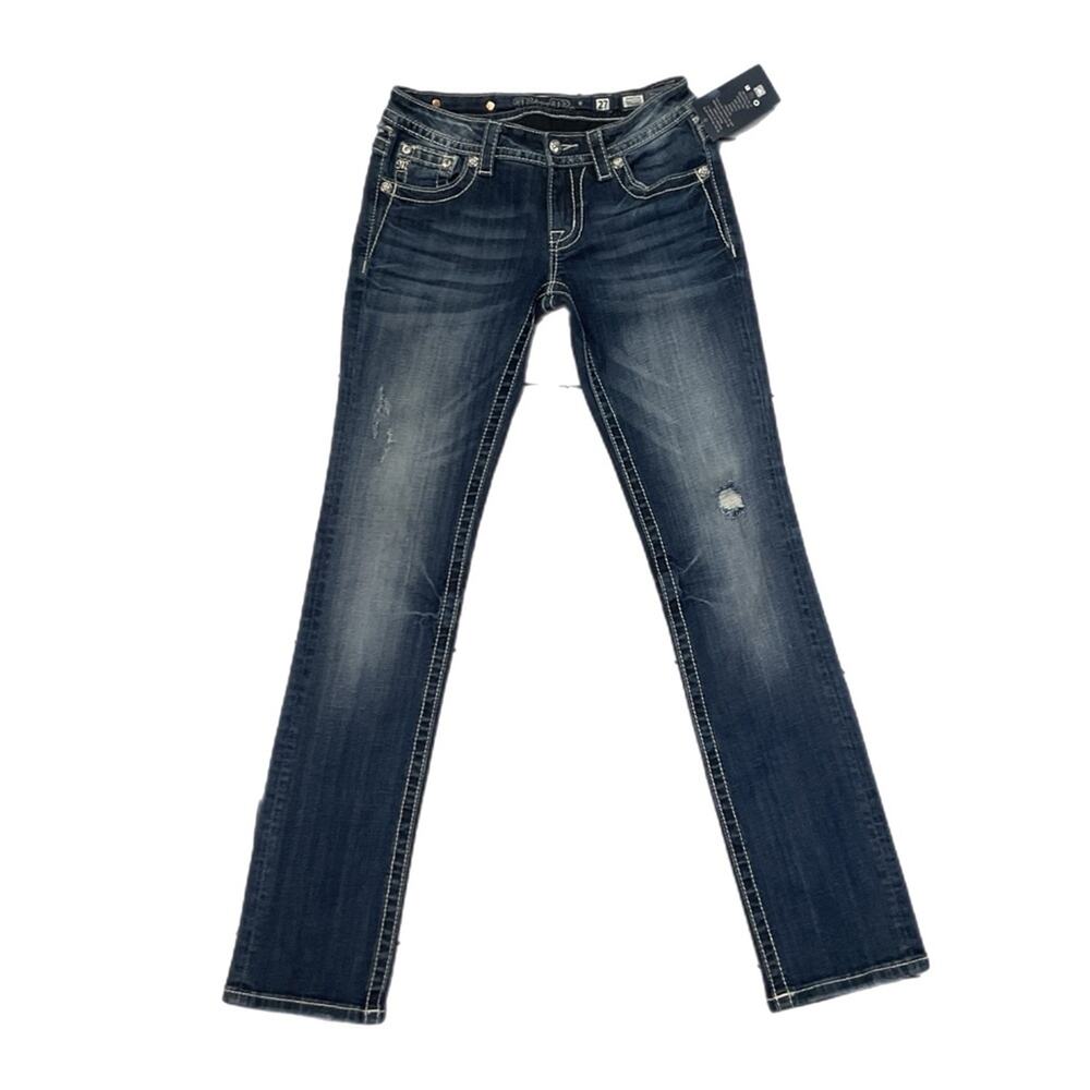 Y2K Miss Me Straight Signature Embroidered Jeans